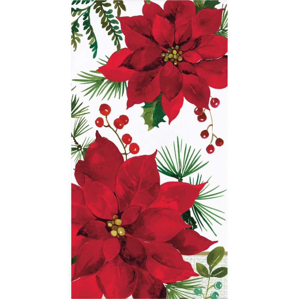 Posh Poinsettia 3 Ply Guest Dinner Napkins Party At Lewis Elegant