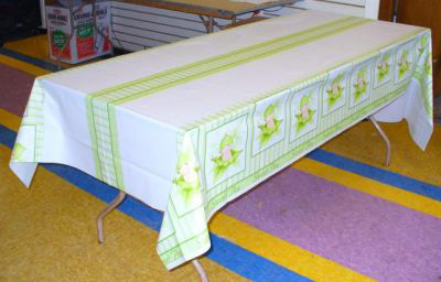 Sweet  Baby Clothes on Baby Shower Banquet Tablecloth Sweet Pea  13550   Ebay