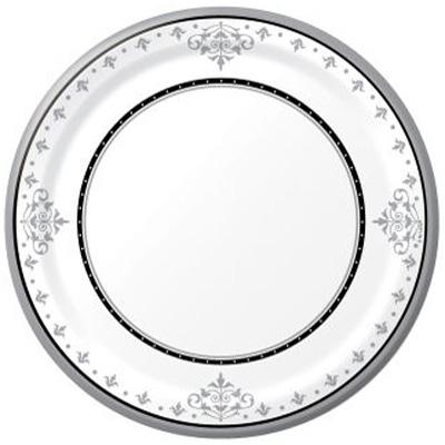 Bridal Shower Plates on Round Theme  Stafford Silver Wedding   Anniversary Tableware