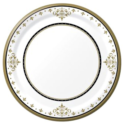 Bridal Shower Plates on 10 25  Round Theme  Stafford Gold Wedding   Anniversary Tableware