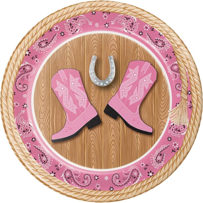 Pink Bandana Cowgirl Inch Plates Party At Lewis Elegant Party