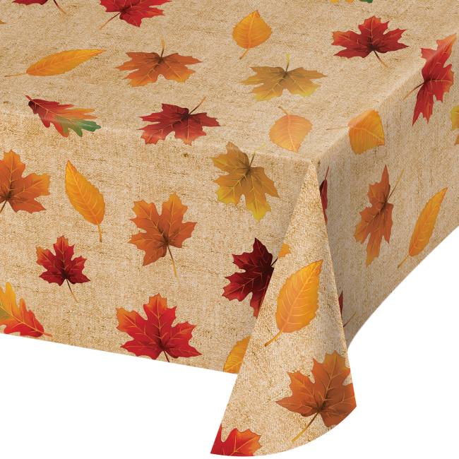 Fall Leaves Vinyl Tablecloth Autumn