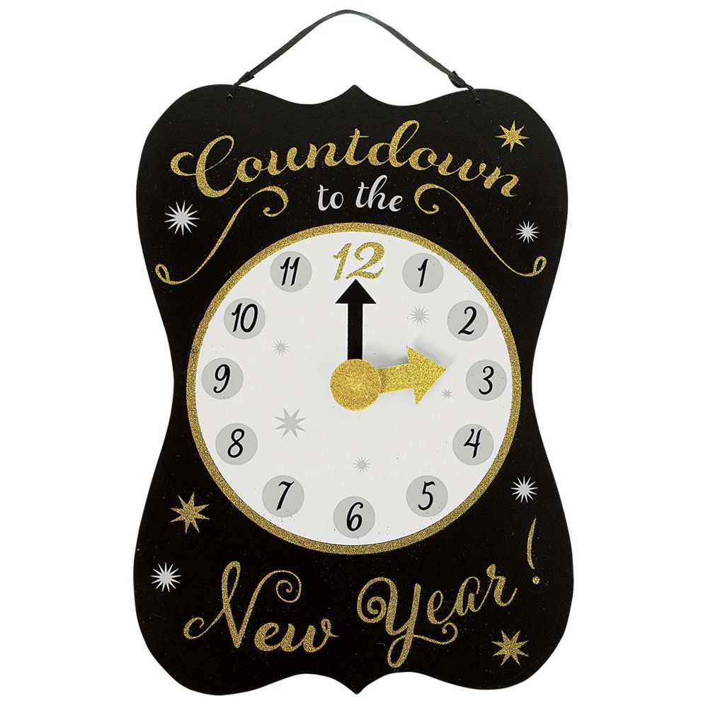 New Year's Countdown Fiberboard Hanging Sign Party at Lewis Elegant