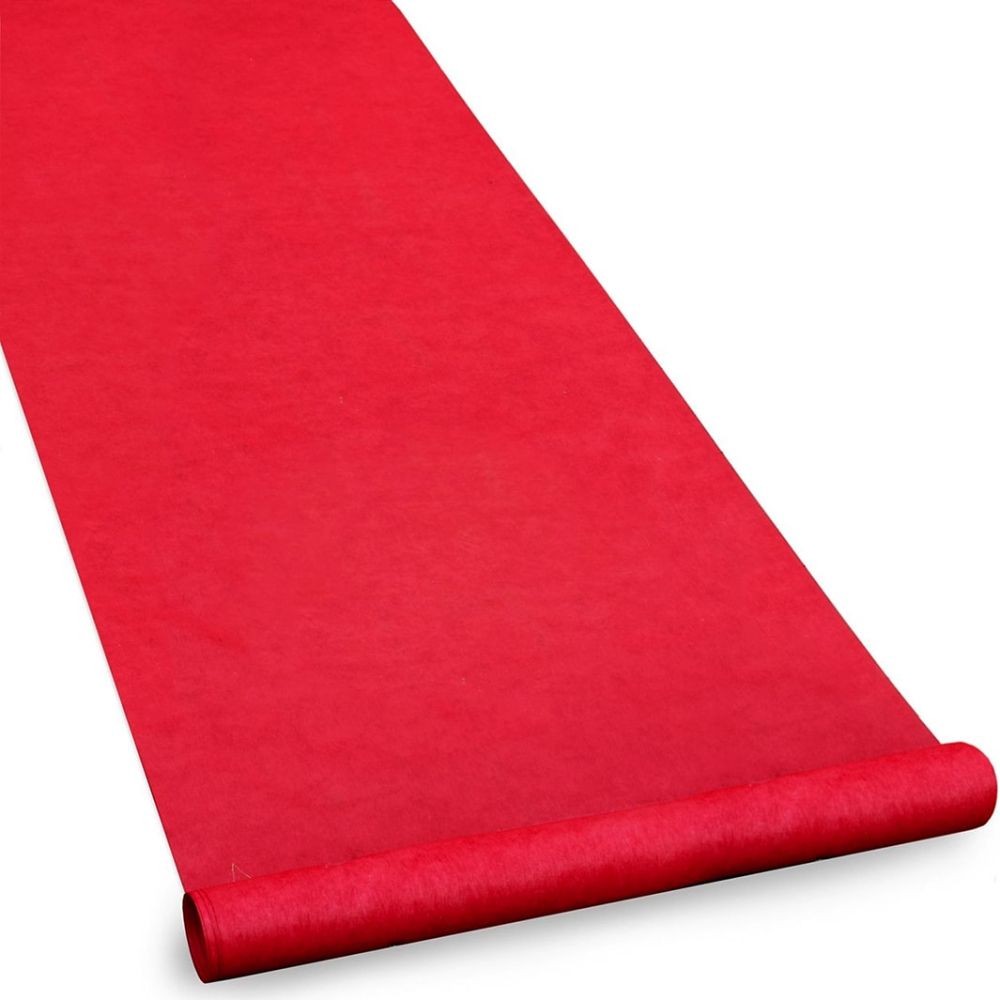 Red Fabric 40-Foot Aisle Runner: Party at Lewis Elegant Party Supplies ...