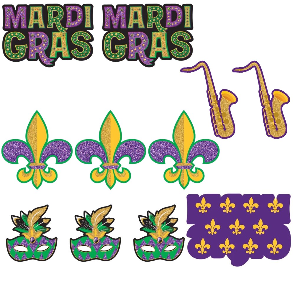 mardi gras paper plates and napkins