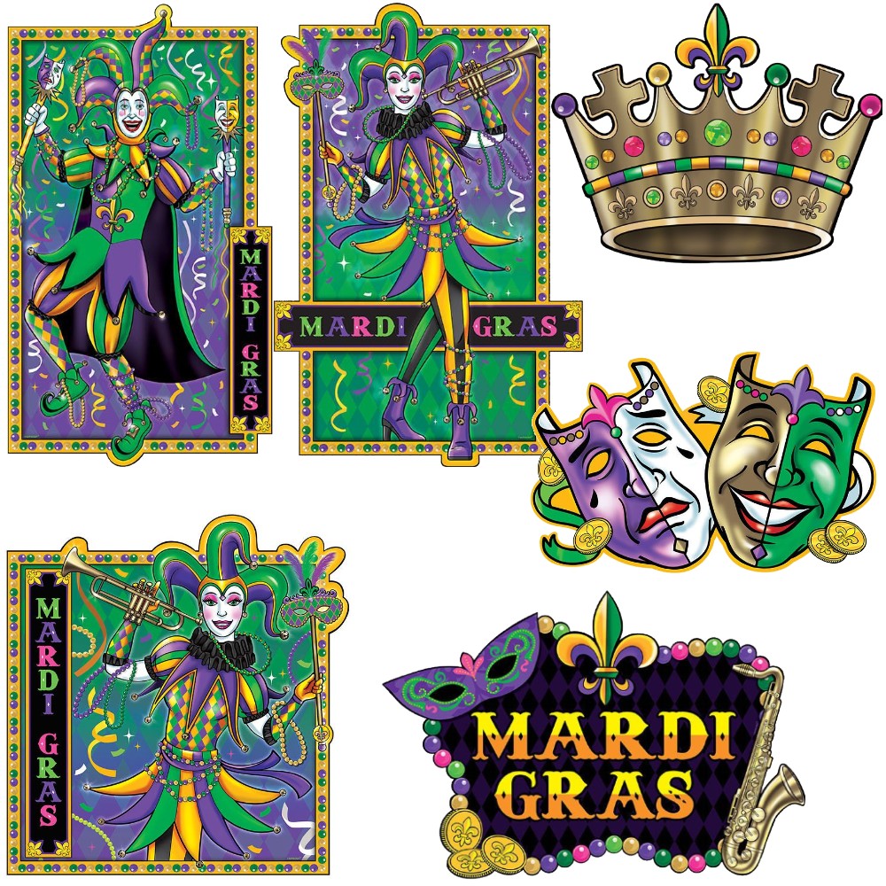 mardi gras paper plates