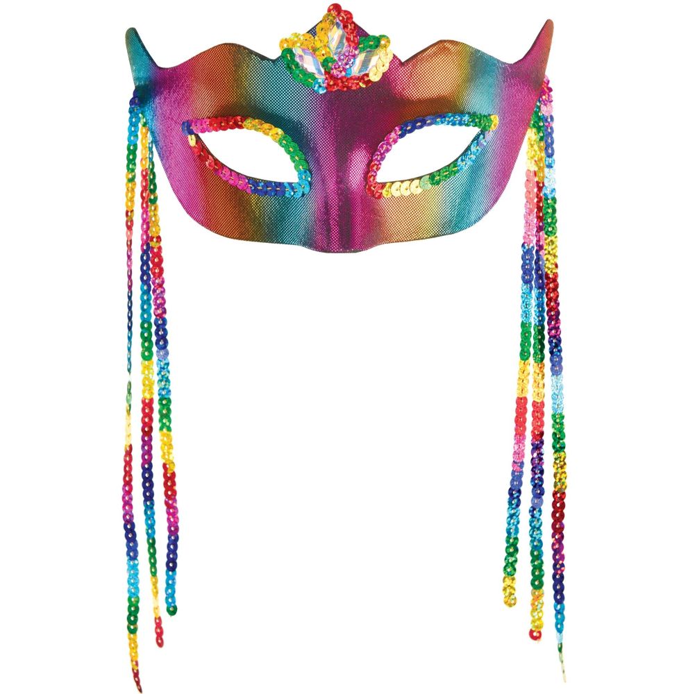  Expo International 4 x 4 Mardi Gras Drama Mask Sequin Patches/ Appliques, Multi Colors : Clothing, Shoes & Jewelry