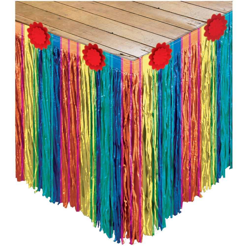 Fiesta Striped Paper Tableskirt: Party at Lewis Elegant Party Supplies ...