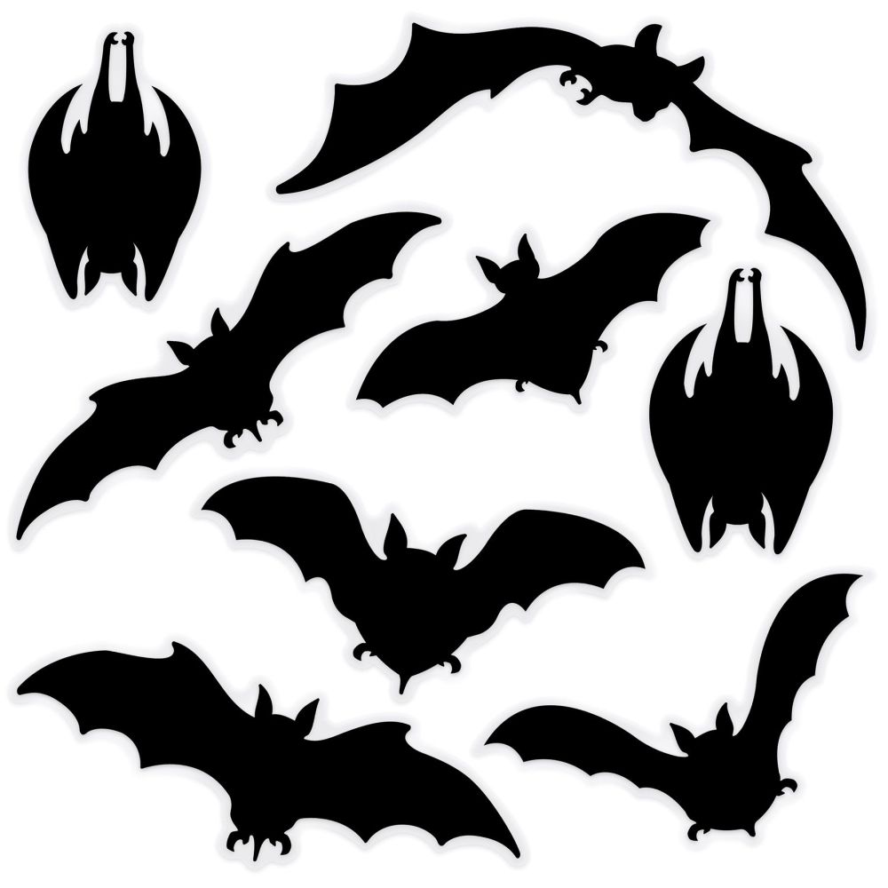 Bat Silhouette Window Clings: Party at Lewis Elegant Party Supplies ...