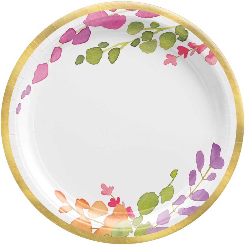 Romantic Floral 7-inch Plates: Party at Lewis Elegant Party Supplies ...