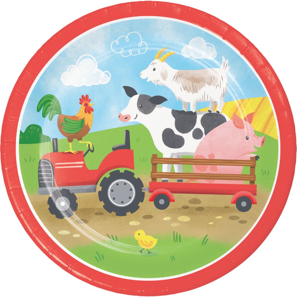 Farm Animals 7-inch Plates: Party at Lewis Elegant Party Supplies ...