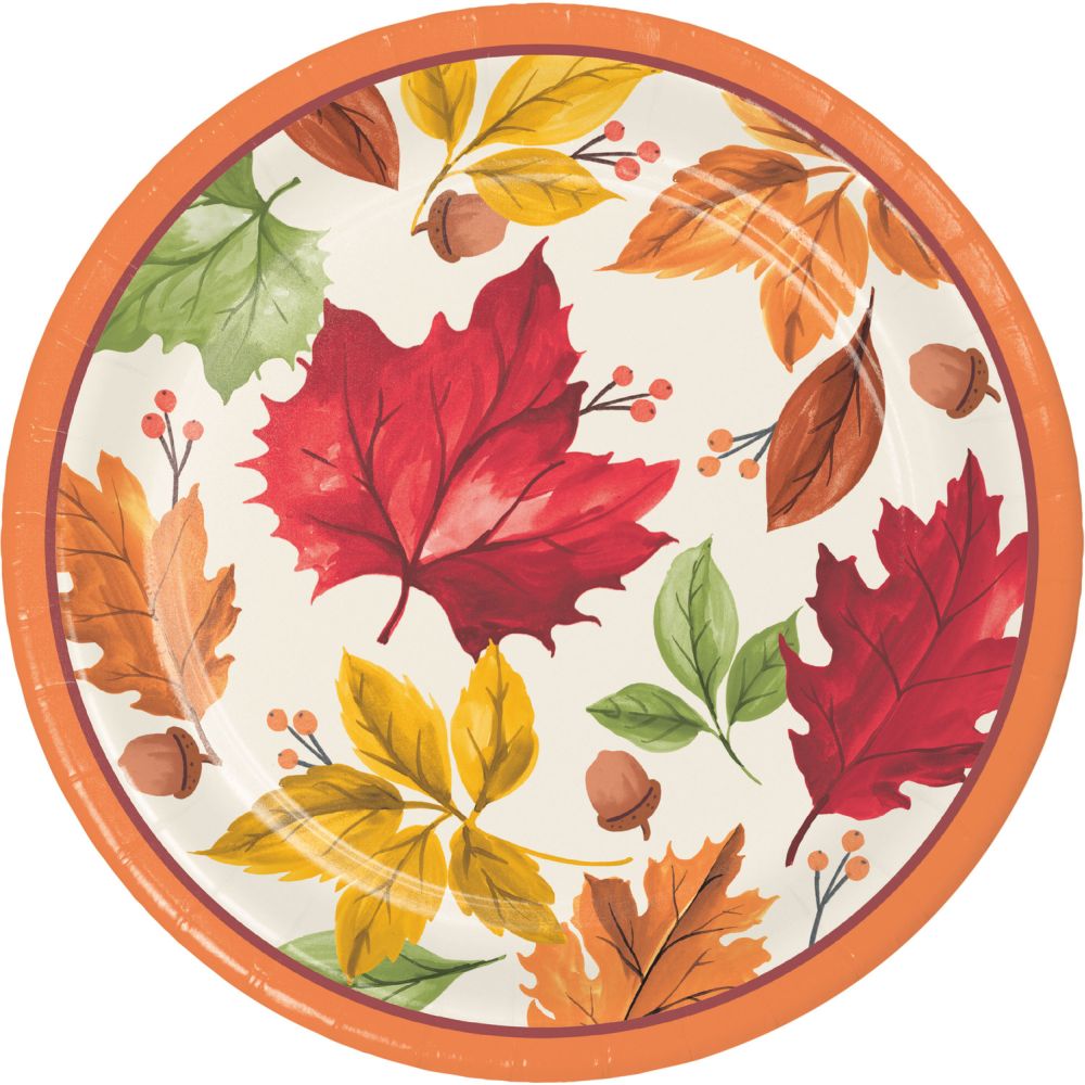 Fall Leaves 9-inch Plates: Party at Lewis Elegant Party Supplies ...