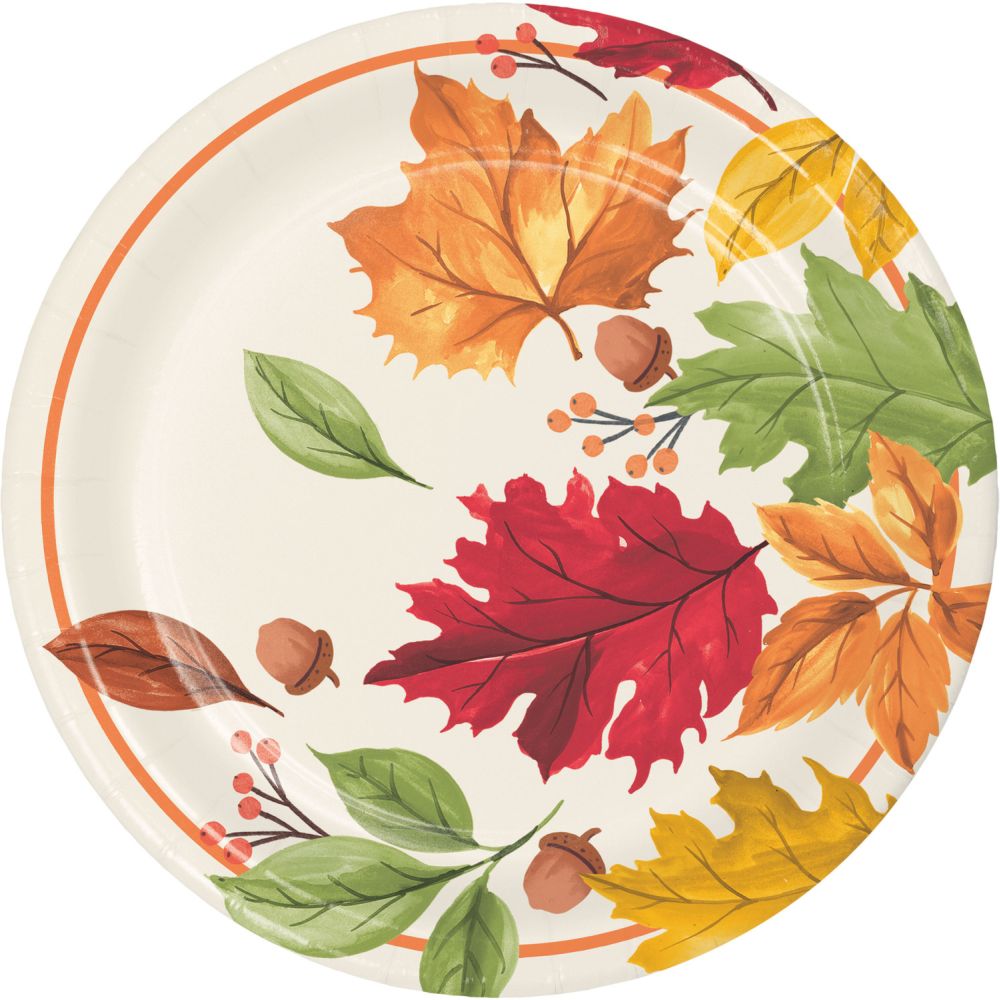 Fall Leaves 7-inch Plates: Party At Lewis Elegant Party Supplies 