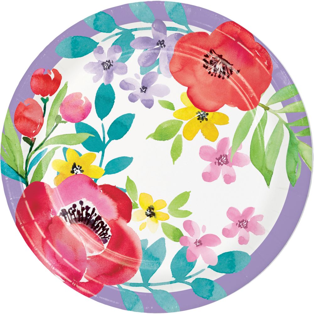 Spring Poppies 7-inch Plates: Party at Lewis Elegant Party Supplies ...