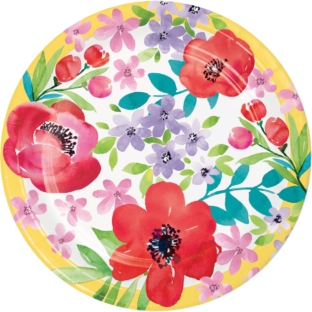 Spring Poppies 9-inch Plates: Party at Lewis Elegant Party Supplies ...