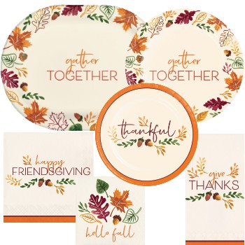 Fall Festivities Paper Plates and Napkins