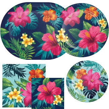 Tropic Time Paper Plates and Napkins