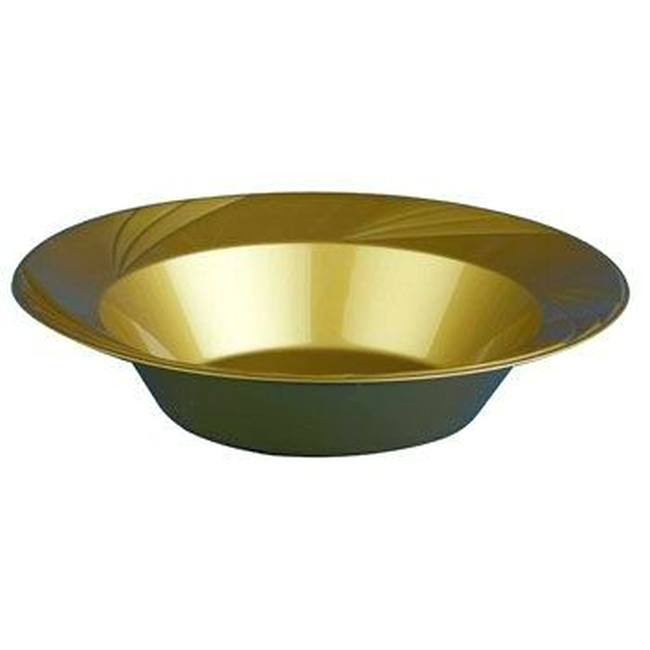 Gold Newbury Heavy Duty Elegant 12 oz Plastic Soup Bowls: Party at ...