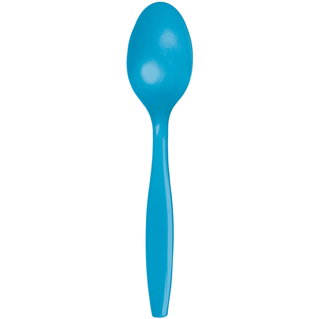 Turquoise Heavy Duty Plastic Spoons: Party at Lewis Elegant Party ...