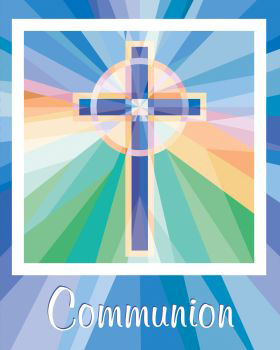 Stained Glass Communion Invitations, Blue: Party at Lewis Elegant Party ...