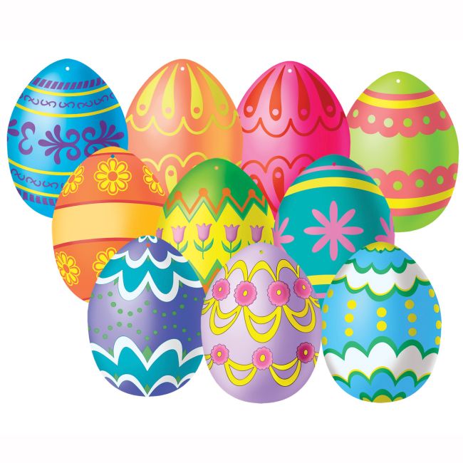 Mini Easter Egg Cutouts: Party at Lewis Elegant Party Supplies, Plastic ...