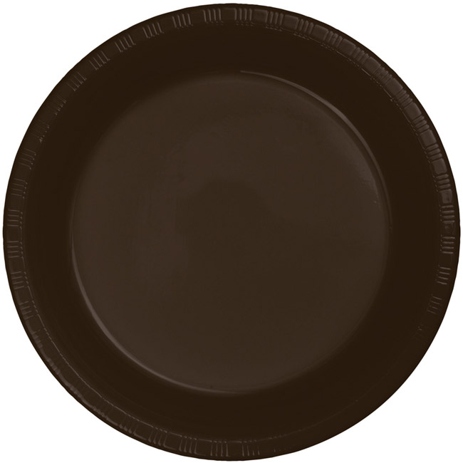 Brown Premium 7-inch Plastic Plates: Party at Lewis Elegant Party ...