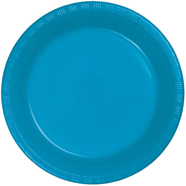 Turquoise Premium 9-inch Plastic Plates: Party at Lewis Elegant Party ...