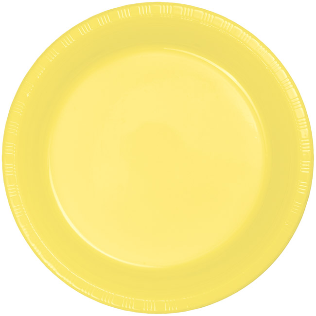 Yellow Mimosa 10 Premium Semi Rigid Plastic Plates (20 Per Pack)