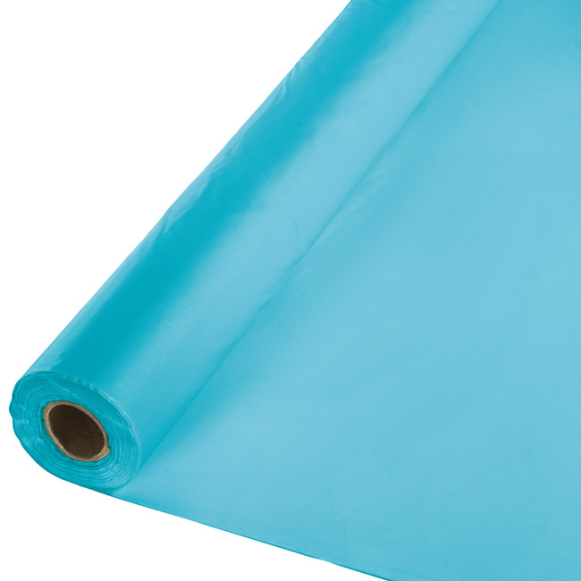 Bermuda Blue Plastic Tablecloth 100-foot Roll: Party at Lewis Elegant ...