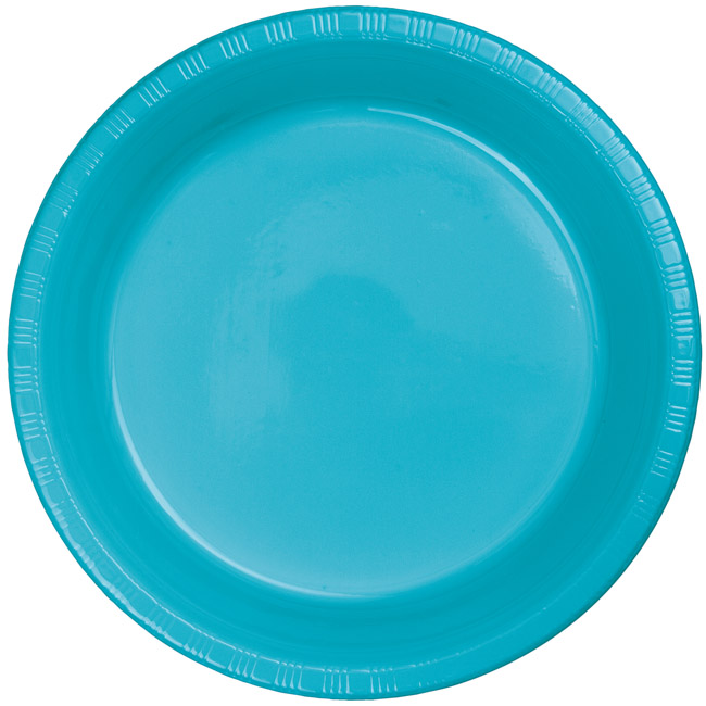 Bermuda Blue Premium 9-inch Plastic Plates: Party at Lewis Elegant ...