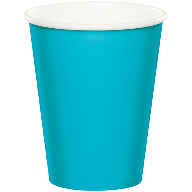 Bermuda Blue 9 Oz Hot Or Cold Paper Cups Party At Lewis Elegant Party Supplies Plastic 2393