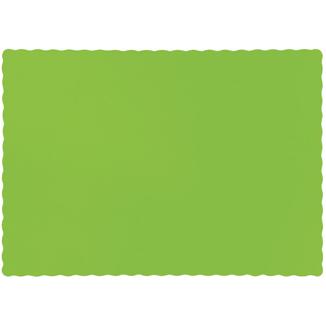 Lime Green Paper Placemats 50 Per Pack  