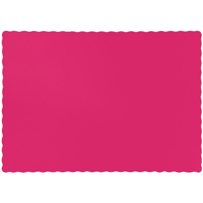 Hot Magenta Paper Placemats 50 Per Pack  