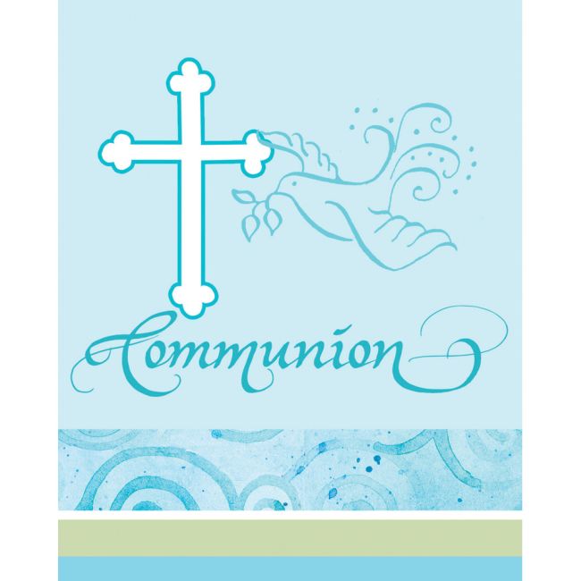 Faithful Dove Blue Communion Invitations: Party at Lewis Elegant Party ...