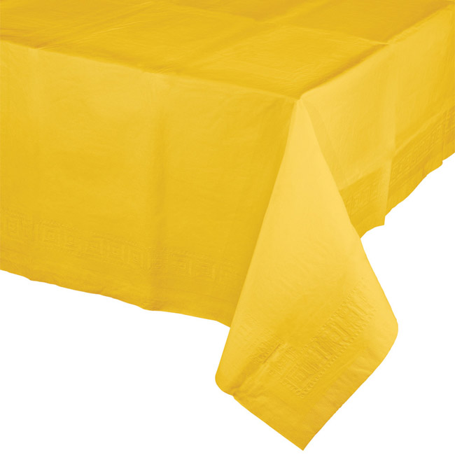 School Bus Yellow 2/Ply Poly Paper Banquet Tablecloth: Party at Lewis ...