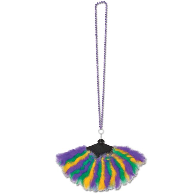 Mardi Gras Feather Necklace, Mardi Gras Necklace, Feather Necklace