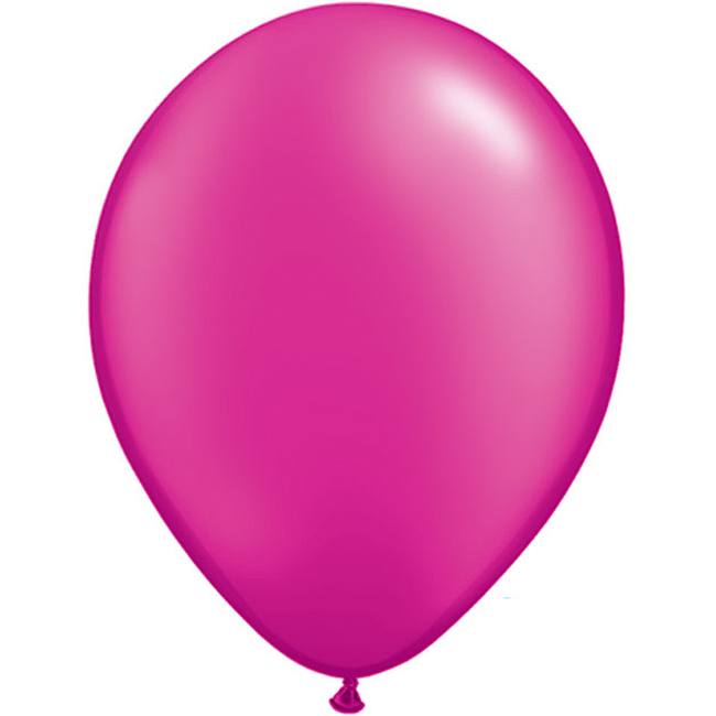 11 Qualatex Pearl Magenta Latex Balloons