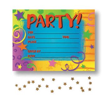 Birthday Funk Invitations w/Confetti: Party at Lewis Elegant Party ...