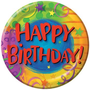 Birthday Funk 9-inch Plates: Party at Lewis Elegant Party Supplies ...