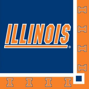 Illinois Fighting Illini Beverage Napkins: Party at Lewis Elegant Party ...