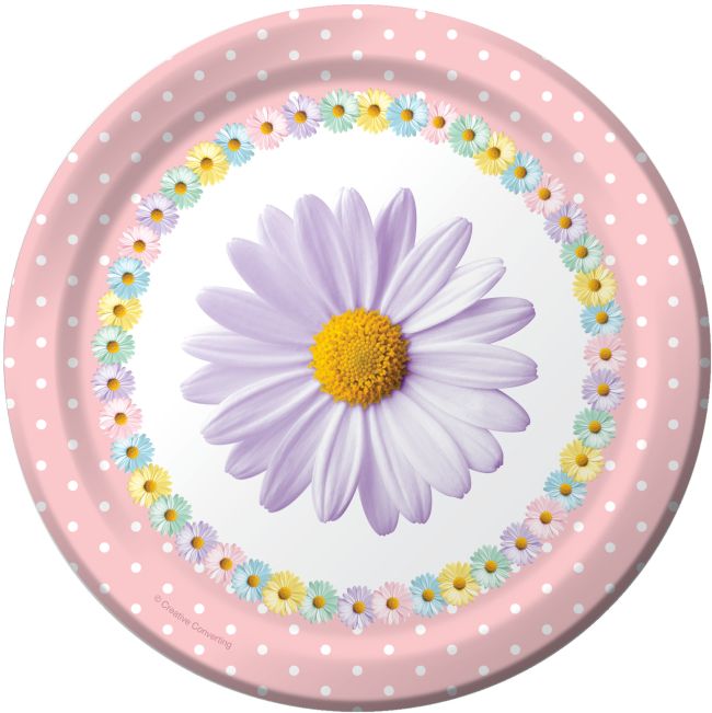 daisy paper plates