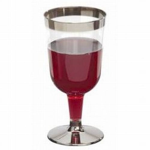 Simcha Crystal-like Hard Plastic Disposable Glasses, Wine, 8 oz - 4 pack