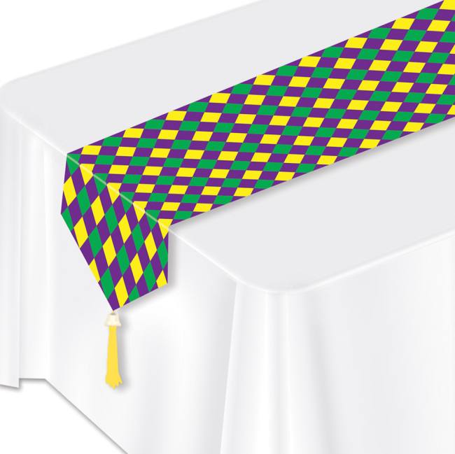 Mardi Gras Laminated Paper Table Runner: Party at Lewis Elegant Party ...