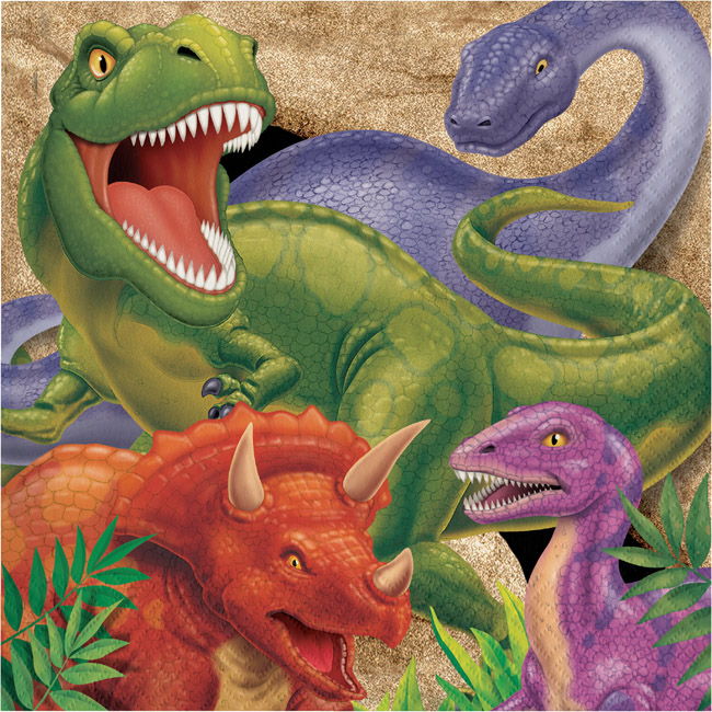 Dino Blast 3-Ply Lunch Napkins: Party at Lewis Elegant Party Supplies ...