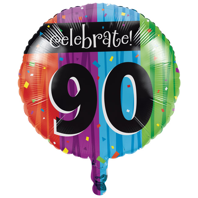 Milestone Celebration 90th Birthday Foil Balloon: Party at Lewis ...