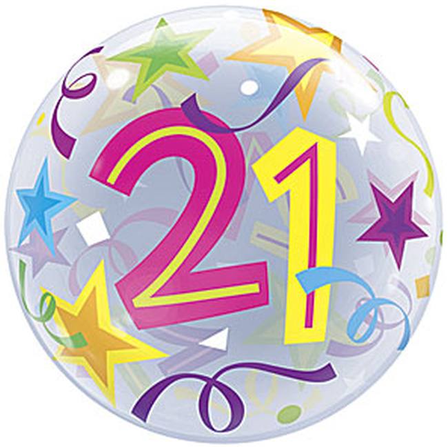21st Birthday Bubble Balloon: Party at Lewis Elegant Party Supplies ...