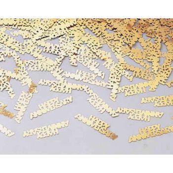 Happy Anniversary Gold Confetti: Party at Lewis Elegant Party Supplies ...