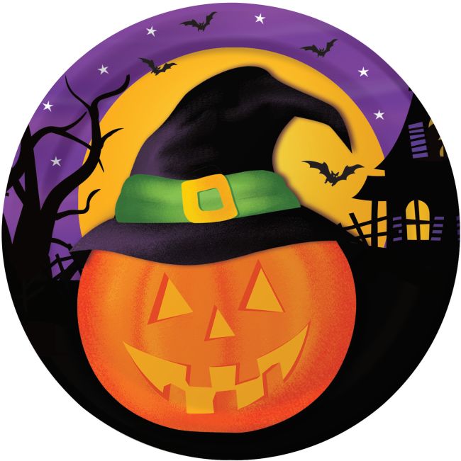 Pumpkin Haunts 7-inch Plates: Party at Lewis Elegant Party Supplies ...