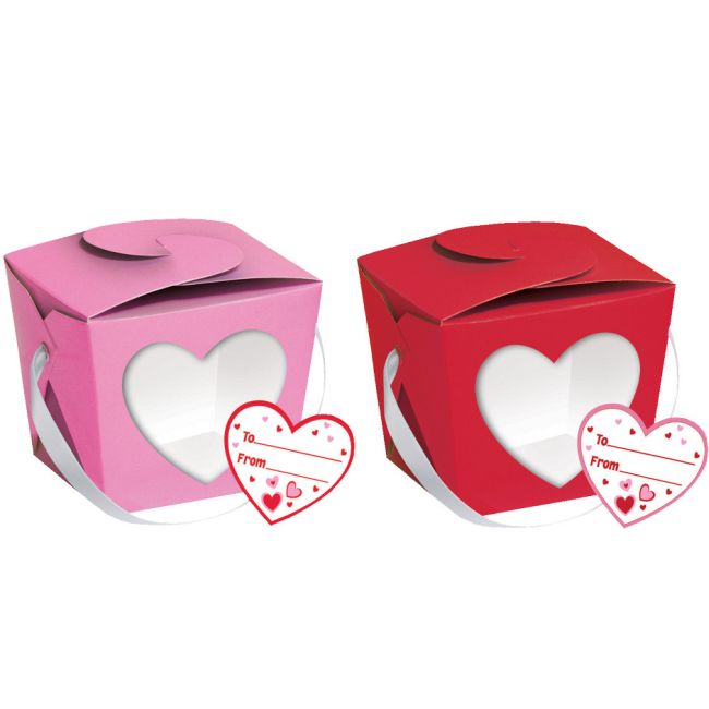 Heart Pint Pails w/Window: Party at Lewis Elegant Party Supplies ...