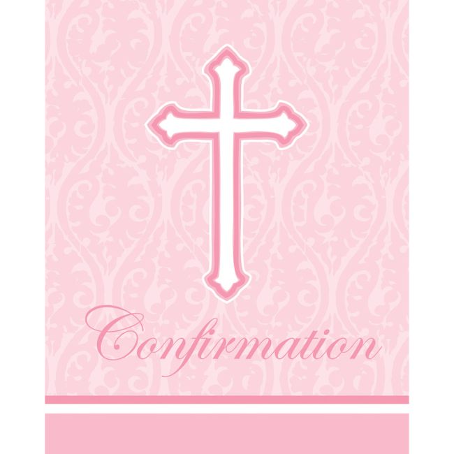 Faith Pink Confirmation Invitations: Party at Lewis Elegant Party ...